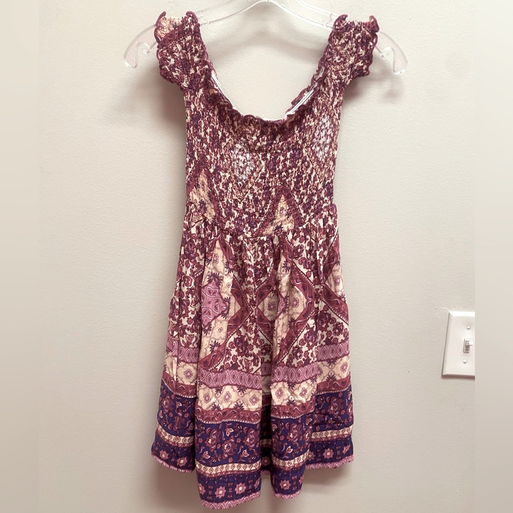 Pink Off-The-Shoulder Summer Dress